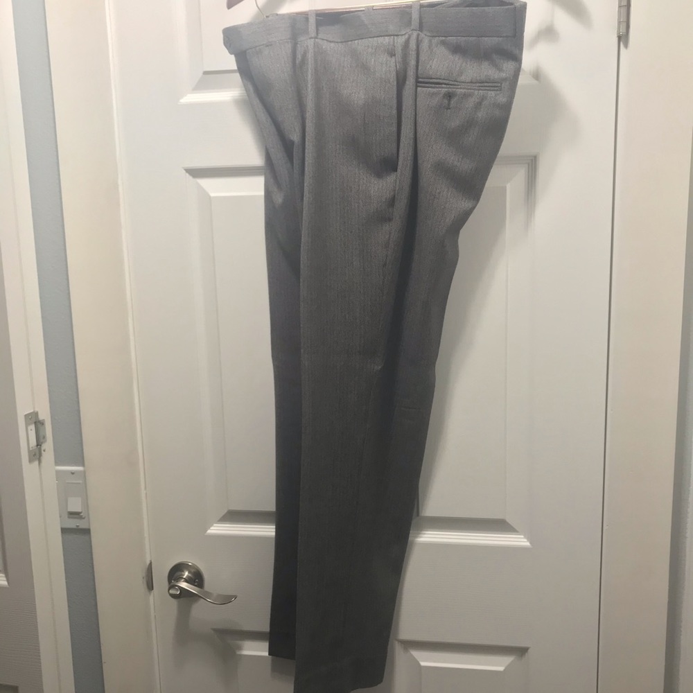 Slim Fit Grey Wool Pants 36x32 bar III